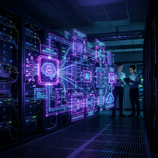 Holographic architecture representation of AI software projects