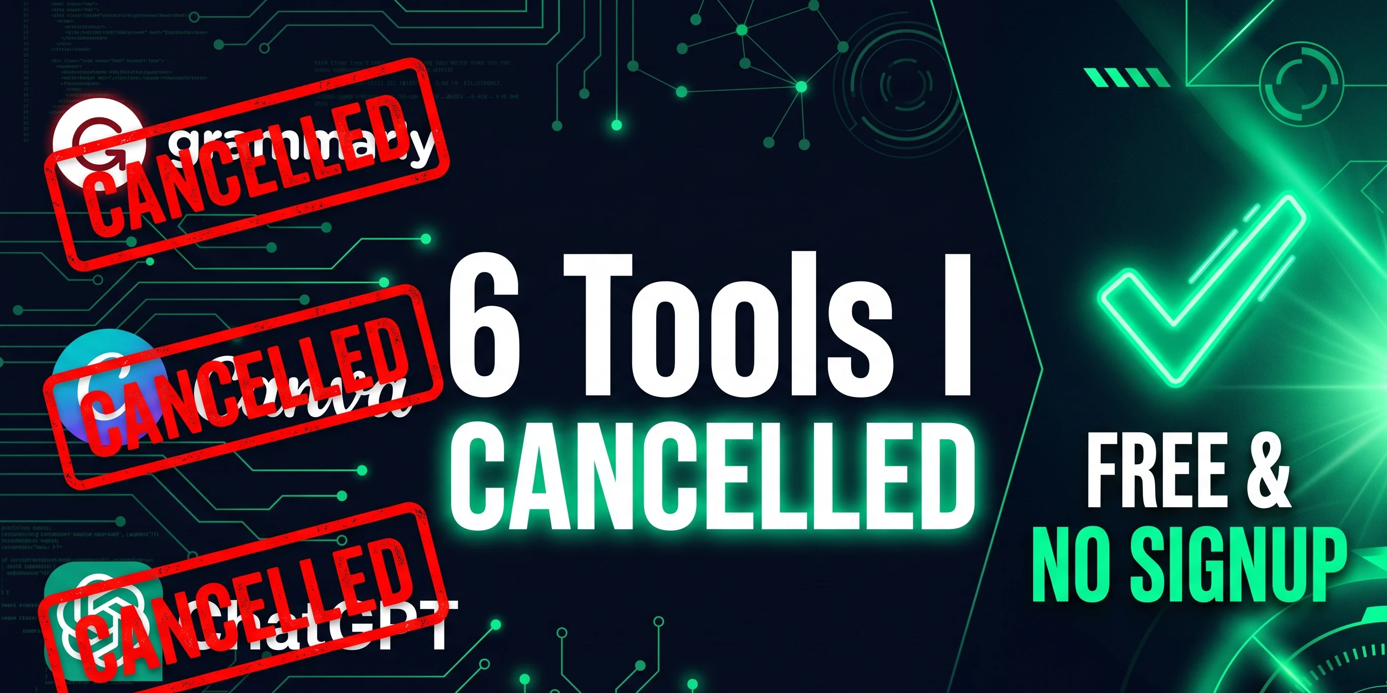 I Stopped Paying for 6 SaaS Tools & Found Free Replacements