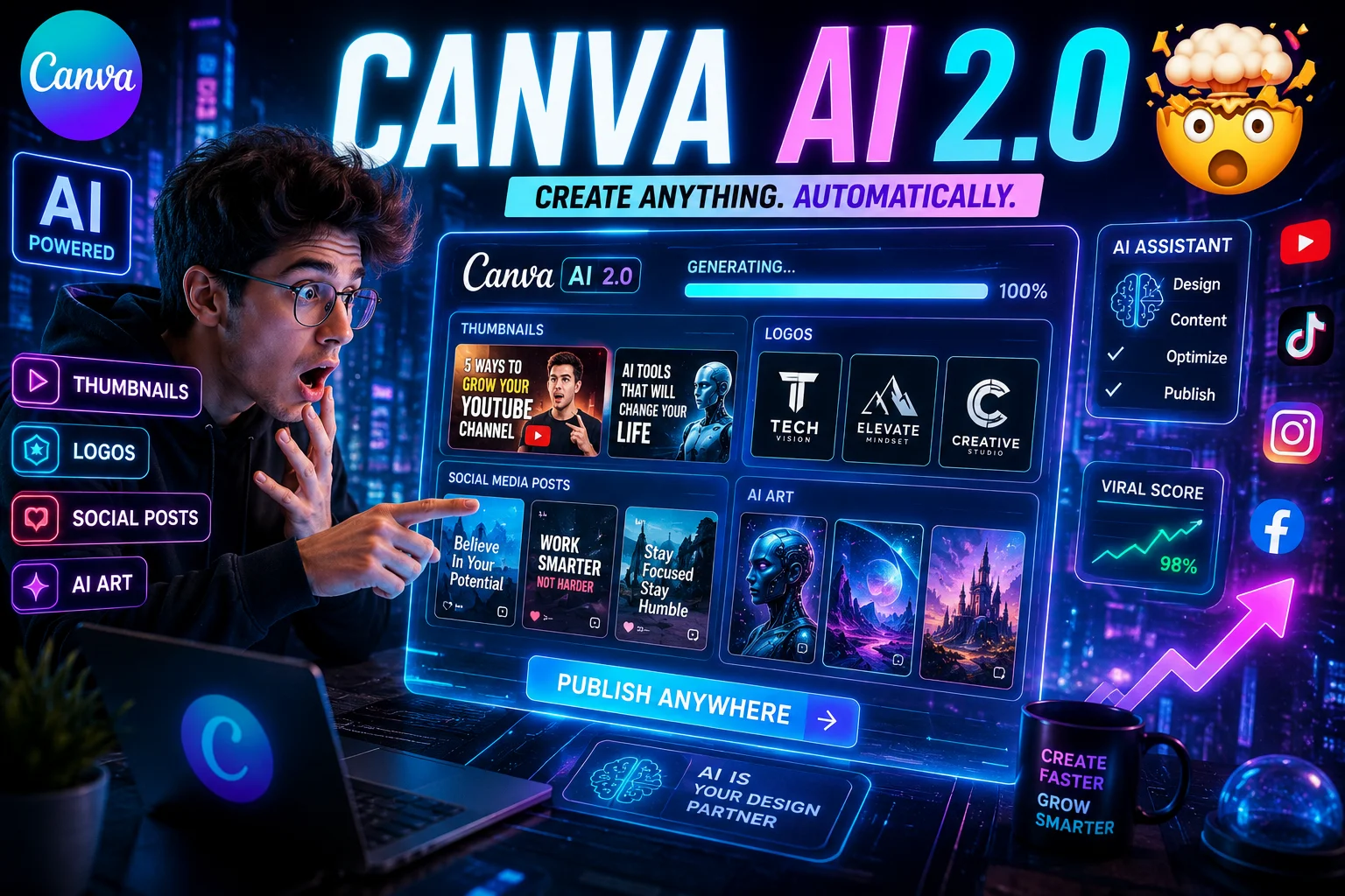 Canva AI 2.0 Is Insane 🤯 Here’s How to Use It for Free