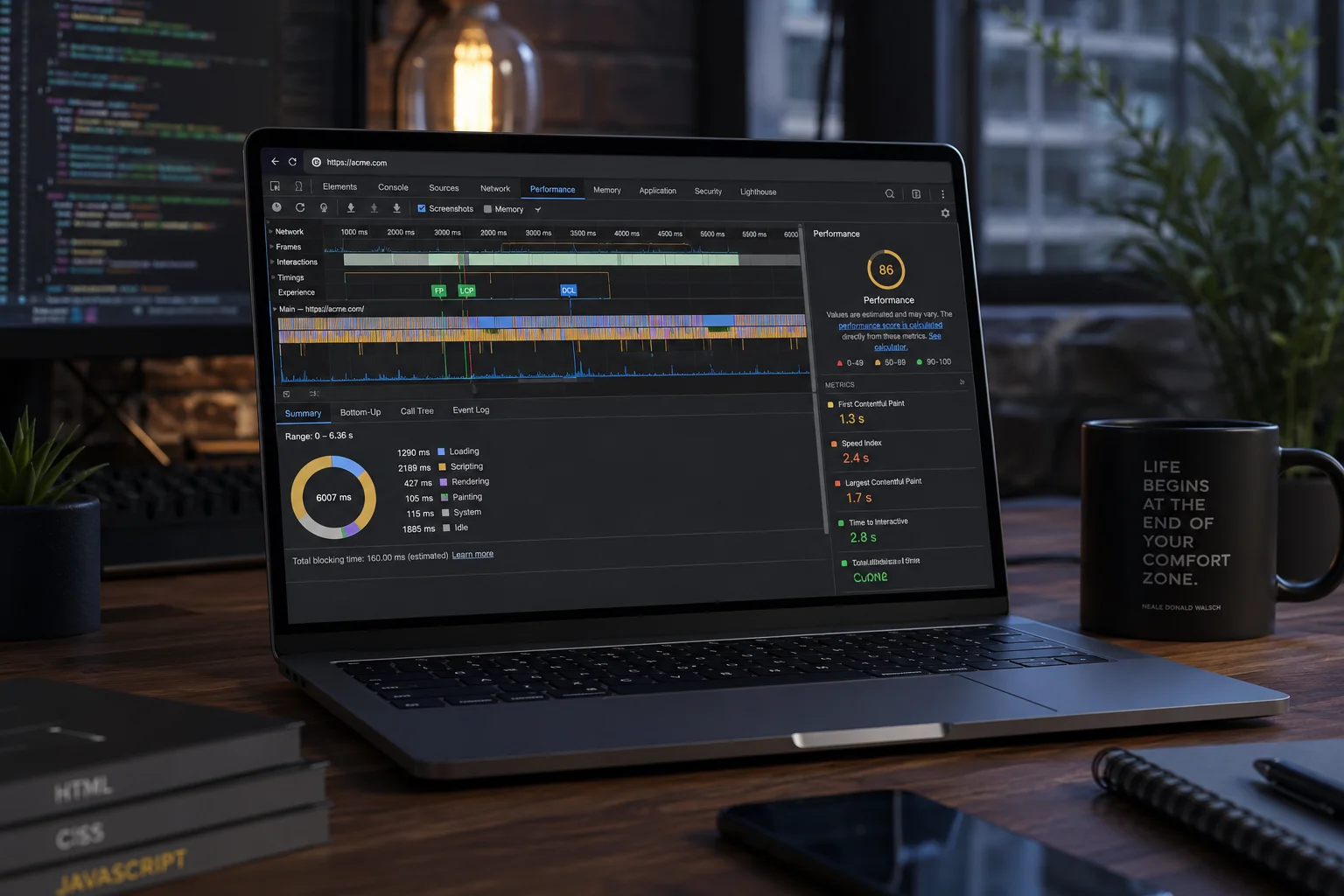 Developer productivity dashboard and browser based developer tools