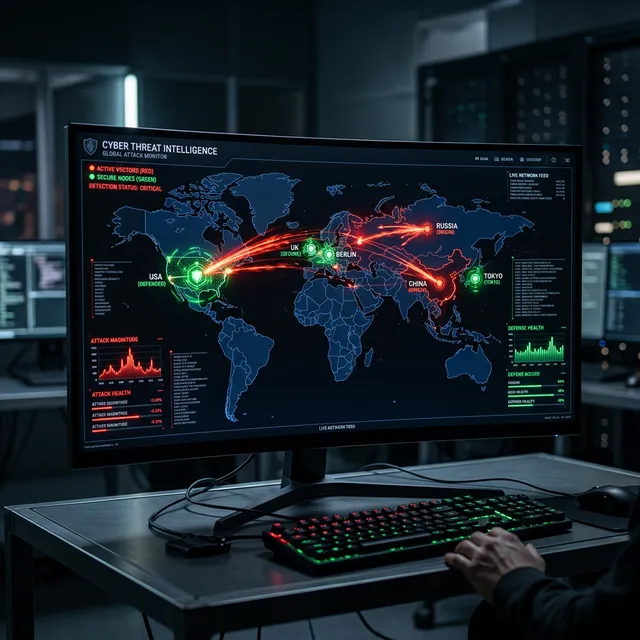 Cybersecurity Threat Intelligence and Global Threat Feeds map